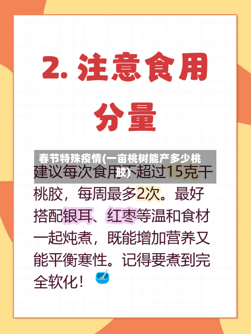 春节特殊疫情(一亩桃树能产多少桃胶)-第3张图片